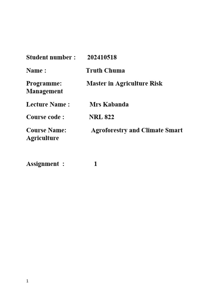 NRL 822 Assignment 1 2026 | PDF | Environmental Issues | Global ...