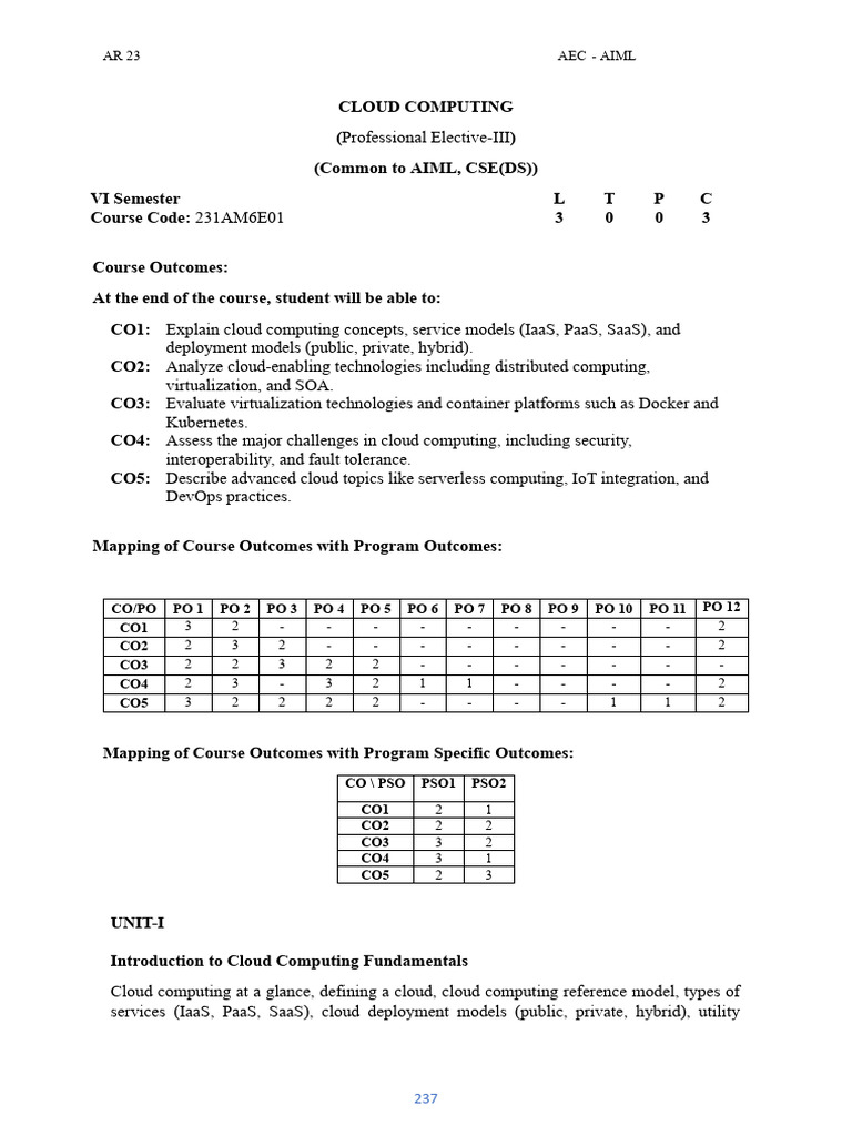 Aiml - Ar23 CC Book 237 238 | PDF | Cloud Computing | Virtualization