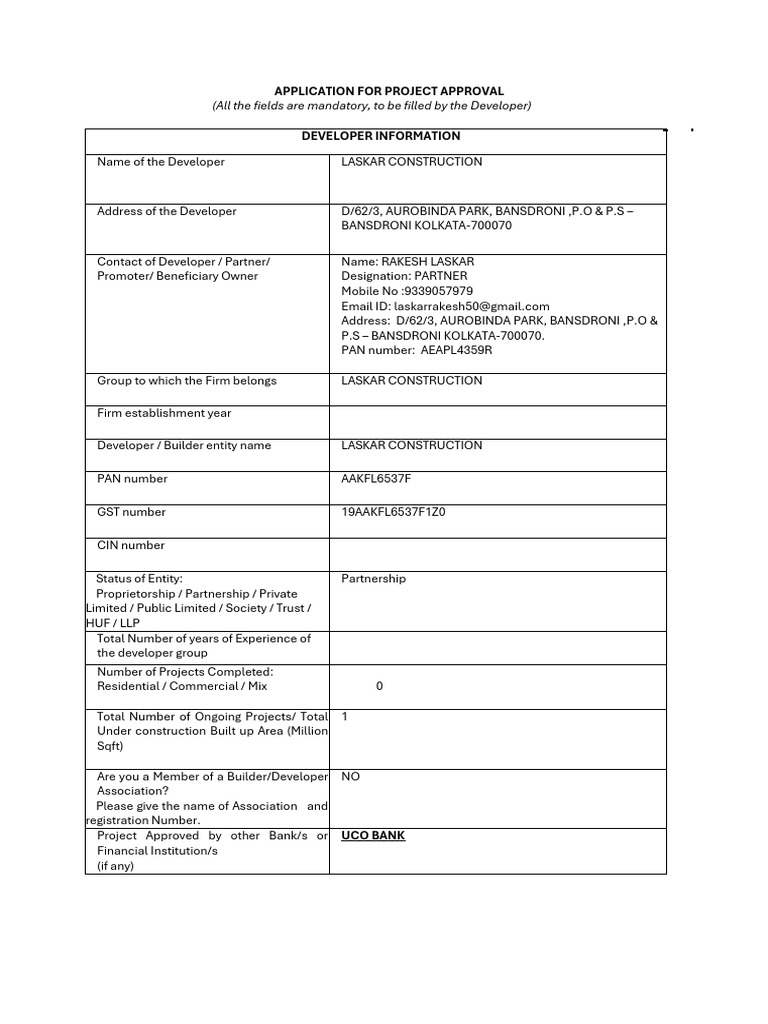 2 Apf Format Sohani Apartment PDF | PDF | Cheque | Personal Finance