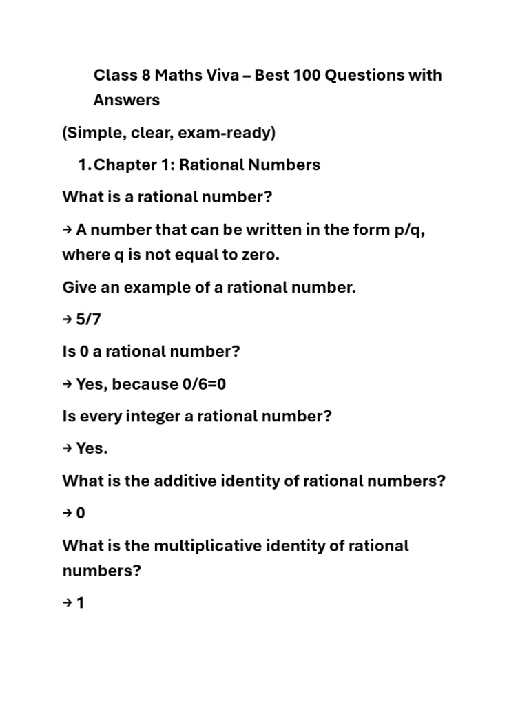 Class 8 Maths | PDF | Rectangle | Equations