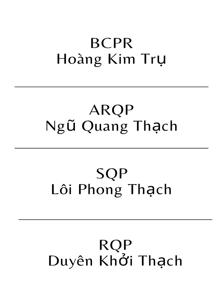 BCPR Hoàng Kim TR | PDF