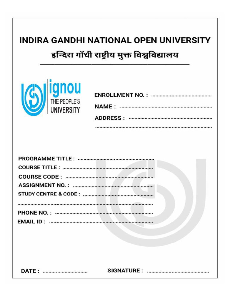 Front Page Assignment | PDF