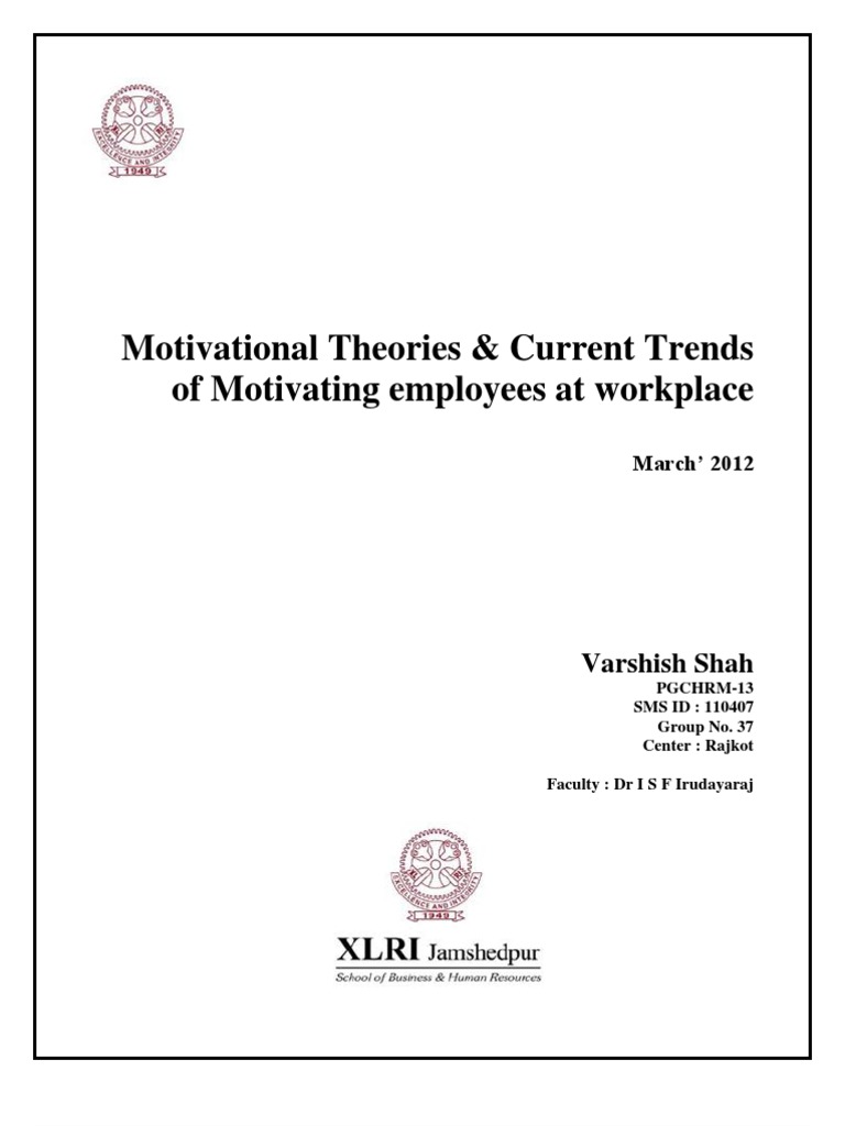 Motivational Theories in the Workplace | PDF | Motivation | Motivational