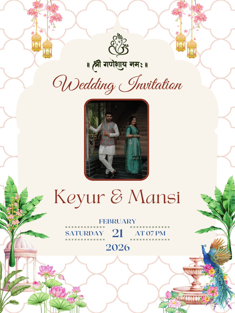 Sojitra Parivar (Keyur) Invitation | PDF