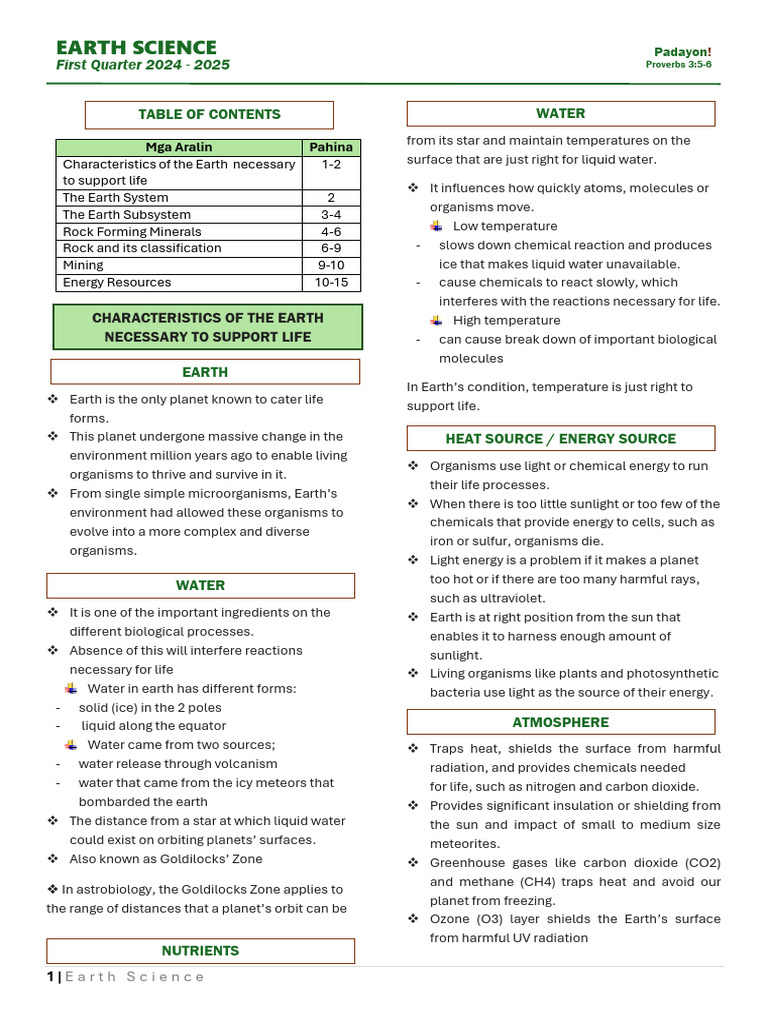 Earth Science Reviewer | PDF | Rock (Geology) | Petroleum