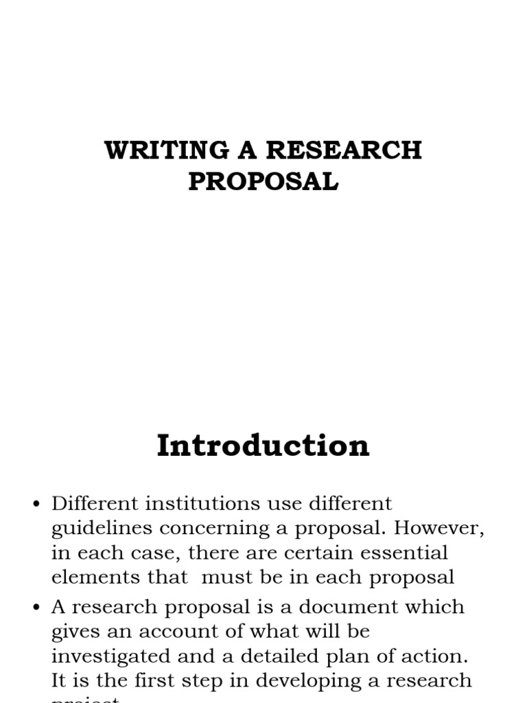Writing A Research Proposal | PDF | Sampling (Statistics) | Methodology