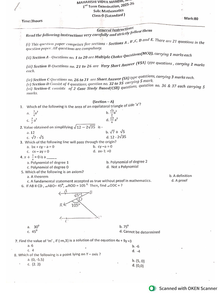 Class 9 Standard | PDF