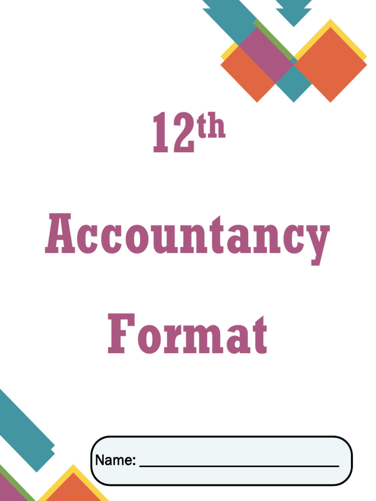 12th Accountancy Format | PDF | Debits And Credits | Expense