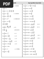 Differentiation and Integration Formulas | PDF | Trigonometric ...