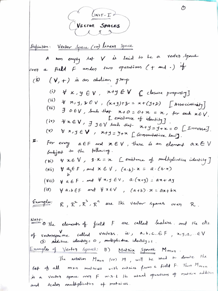 Vector Space 1 | PDF