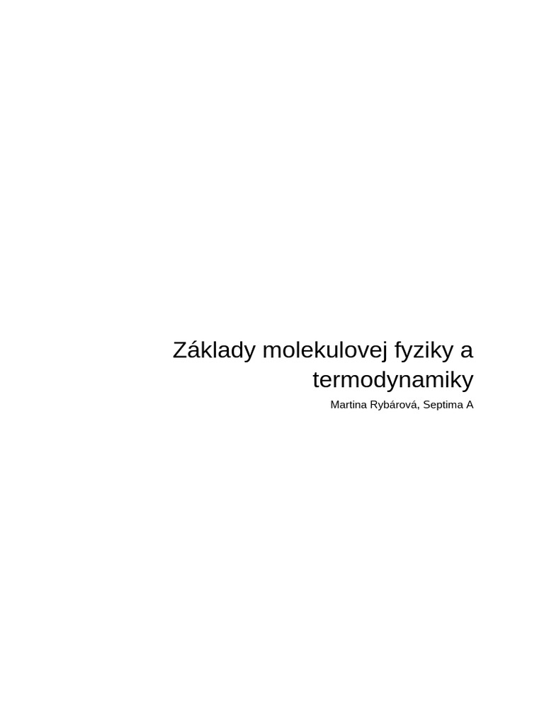 Rybarova Seminarka Fyz | PDF