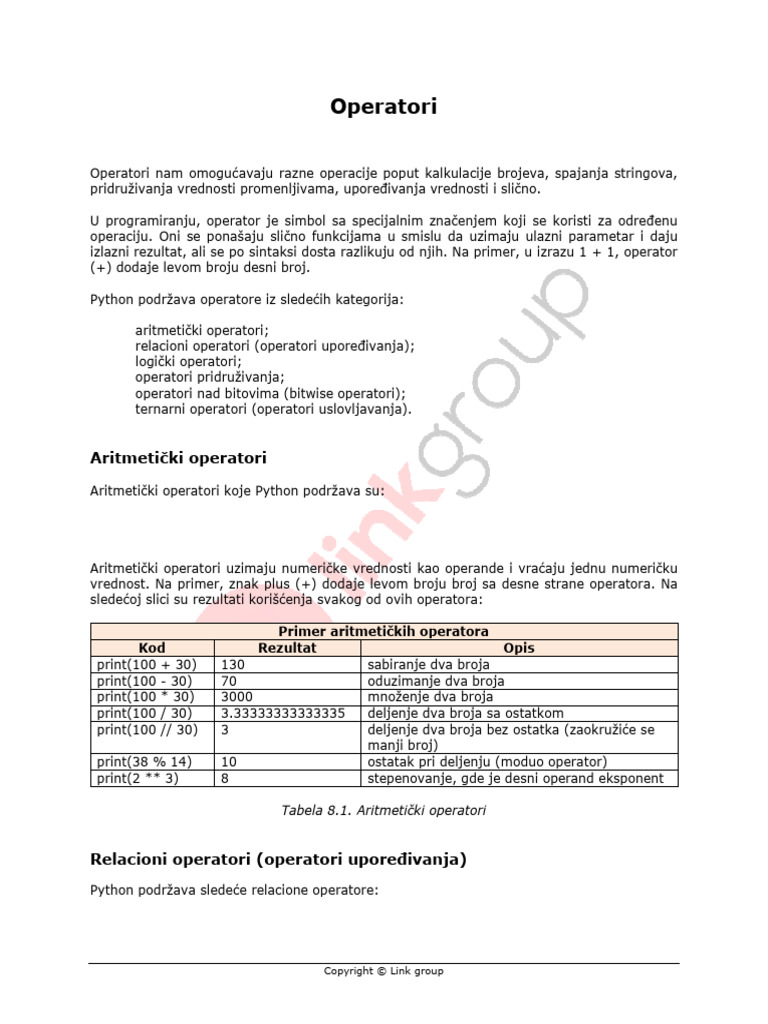 Operator I | PDF