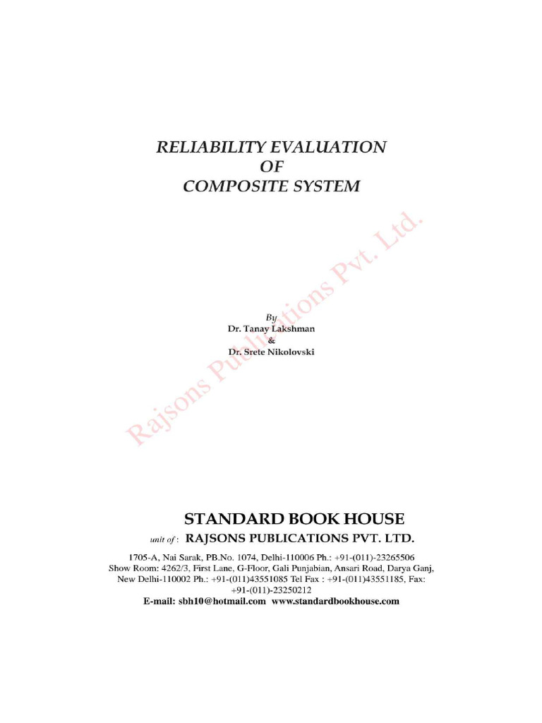 Reliability Evaluation of Composite System | PDF