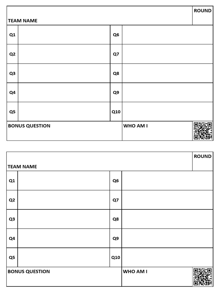 Round Sheet (2026) | PDF