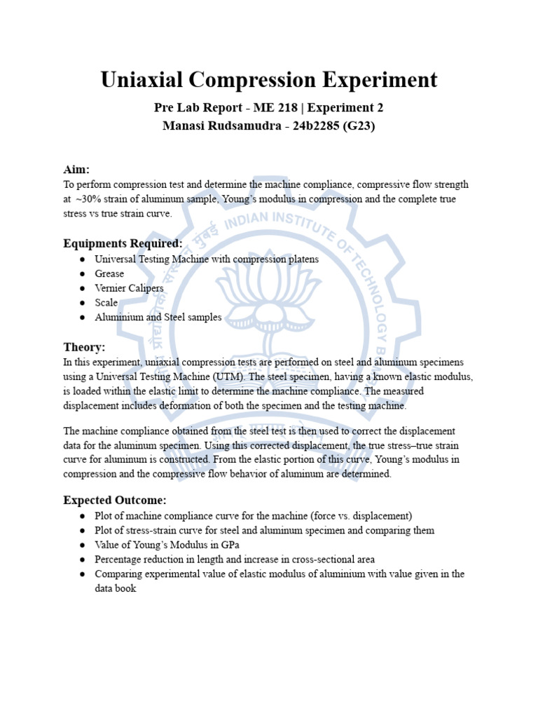 Pre Lab Report E2 | PDF