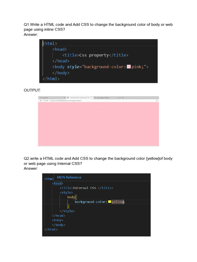 Class 7 HTML and Css | PDF