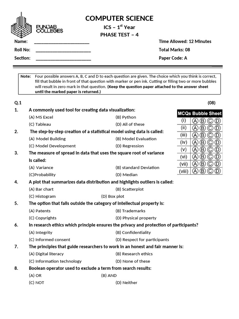 Computer Phase 4 Part 1 | PDF | Data | Statistics