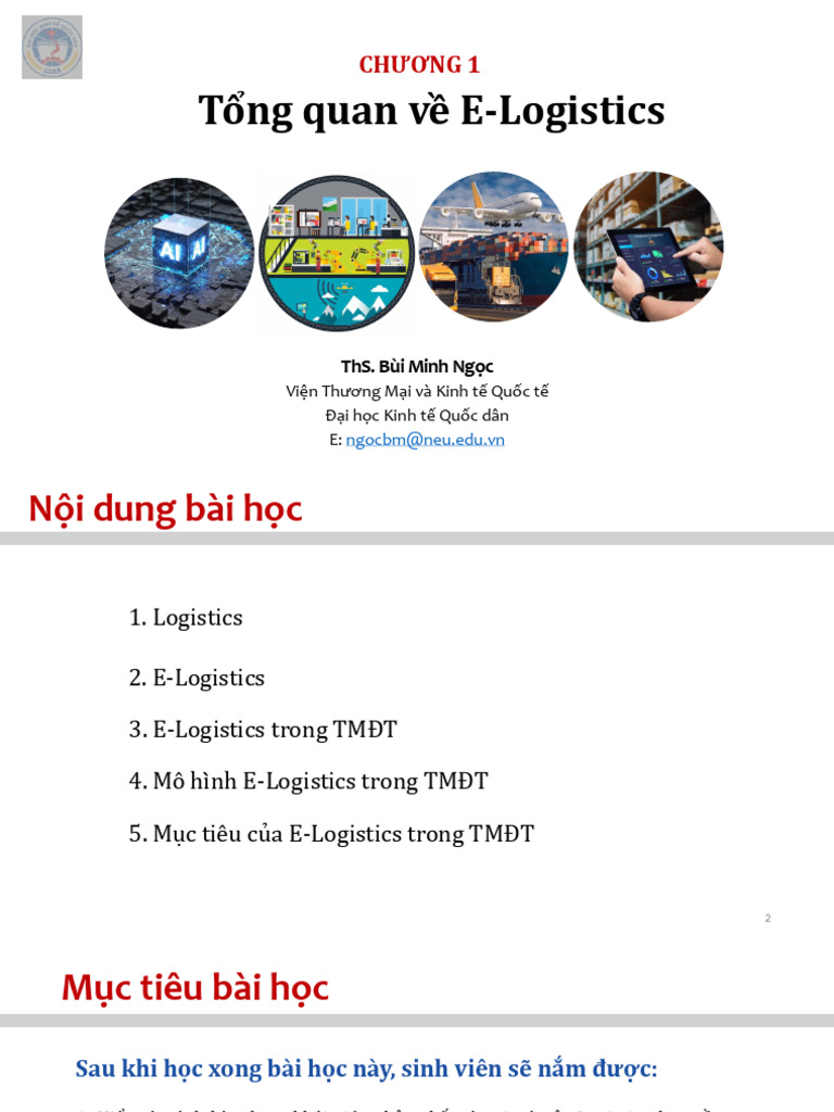Chương 1 - Tổng Quan Về E-Logistics - SV | PDF