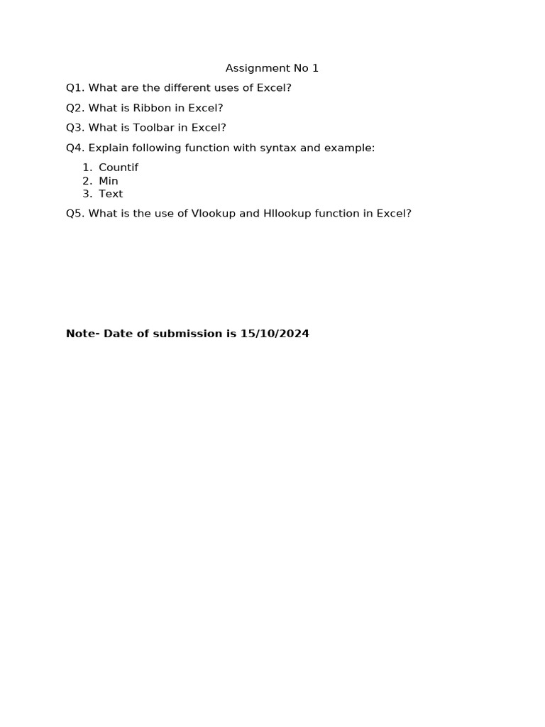 Assignment No 1 - IDA1728637086234 | PDF