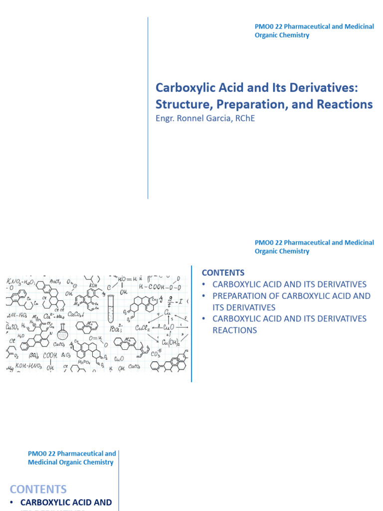 Lesson 11 Reactions and Synthesis of Carboxylic Acid and Its ...