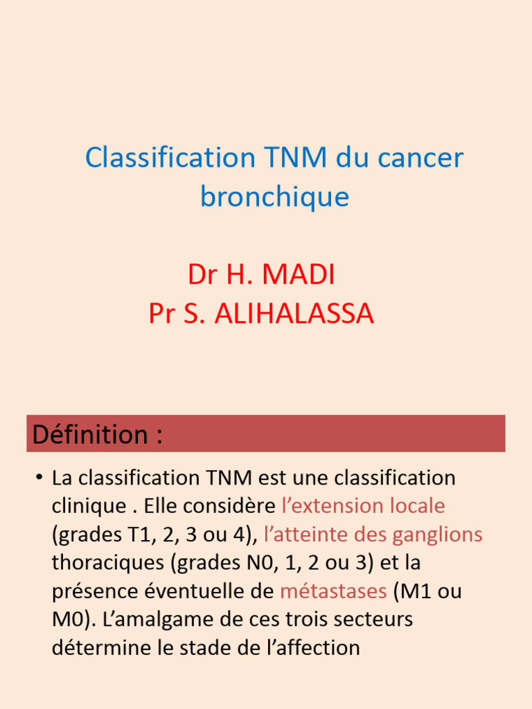 Classification TNM | PDF | Cancer | Médecine