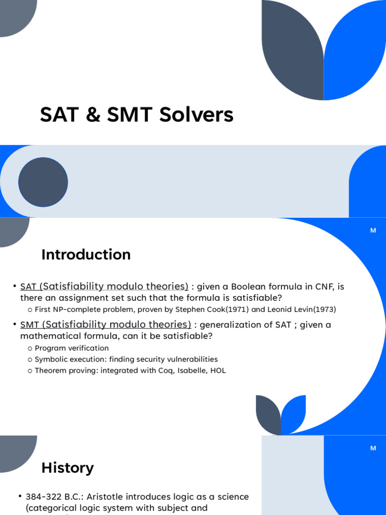 Proof Assistants - SAT & SMT Solvers | PDF | Computational Complexity ...