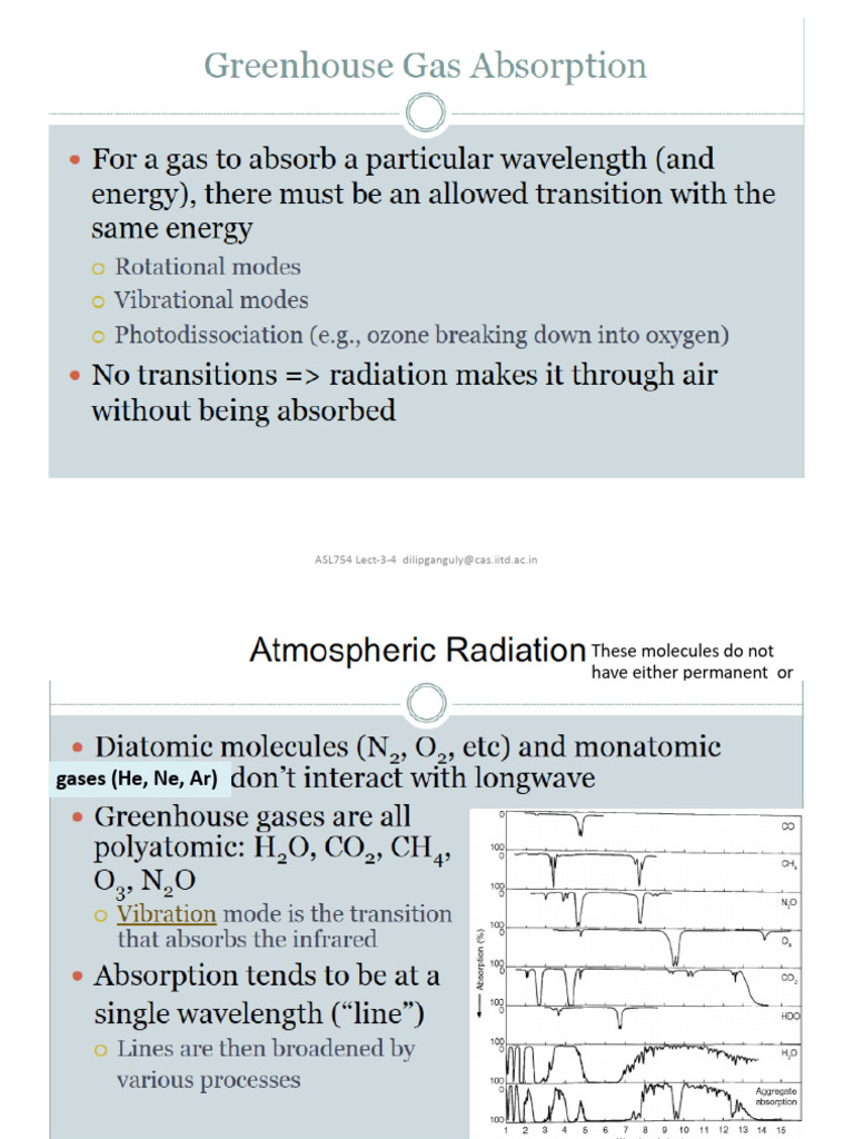 ASL754 Lect 3 4 Unlocked | PDF | Greenhouse Gas | Greenhouse Effect