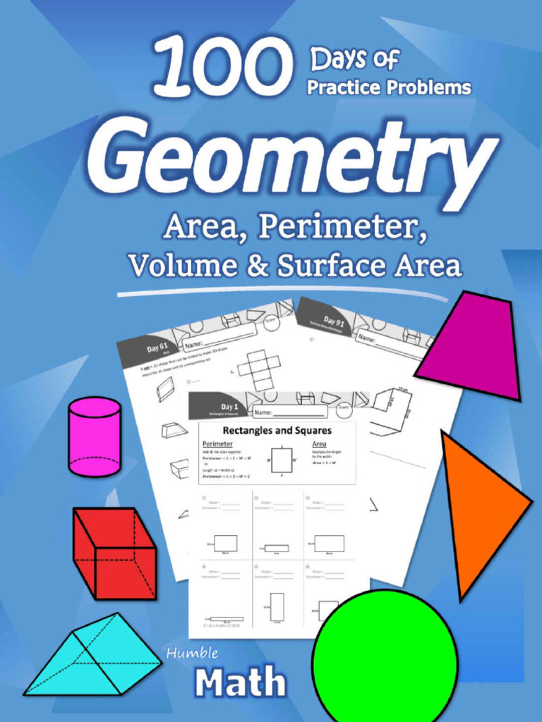 Humble Math Area Perimeter Volume Amp Surface Area Geometry For ...
