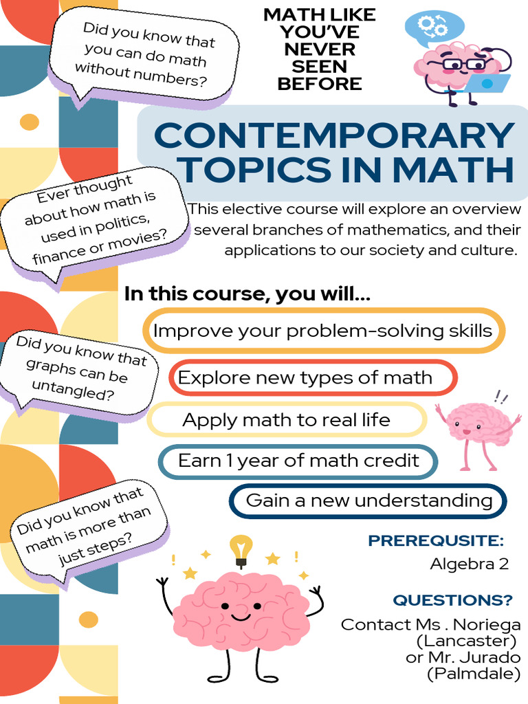 Contemporary Topics in Math - Flyer | PDF