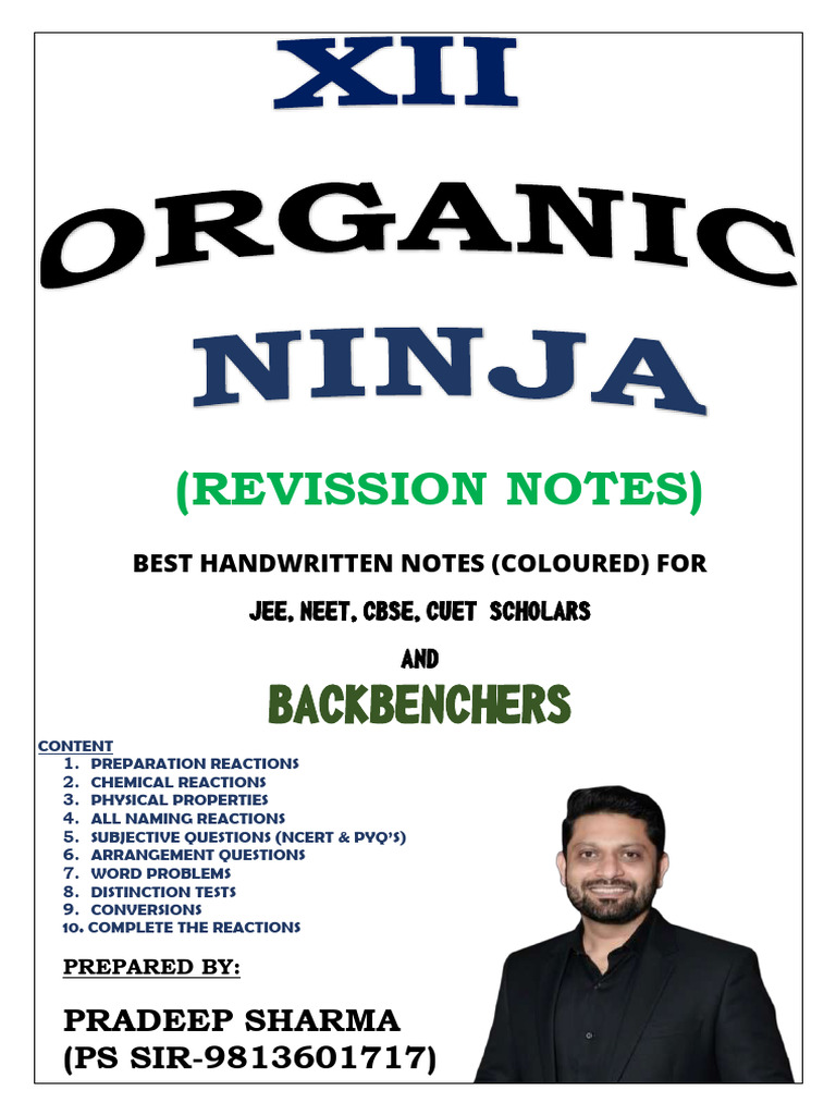 Best - Xii Organic Ninja Revision Notes - 2026 | PDF