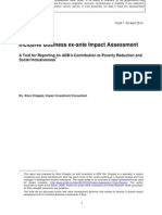 Inclusive Business Ex-Ante Impact Assessment: A Tool For Reporting On ADB's Contribution To Poverty Reduction and Social Inclusiveness