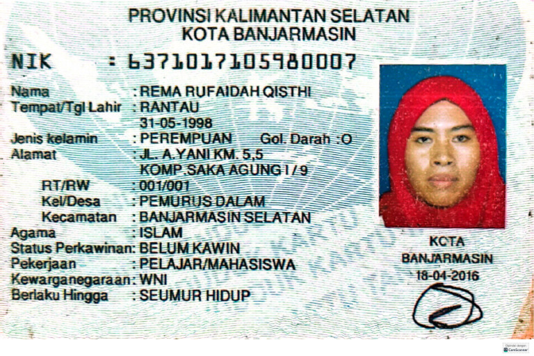 KTP Rema Lengkap Terlihat | PDF