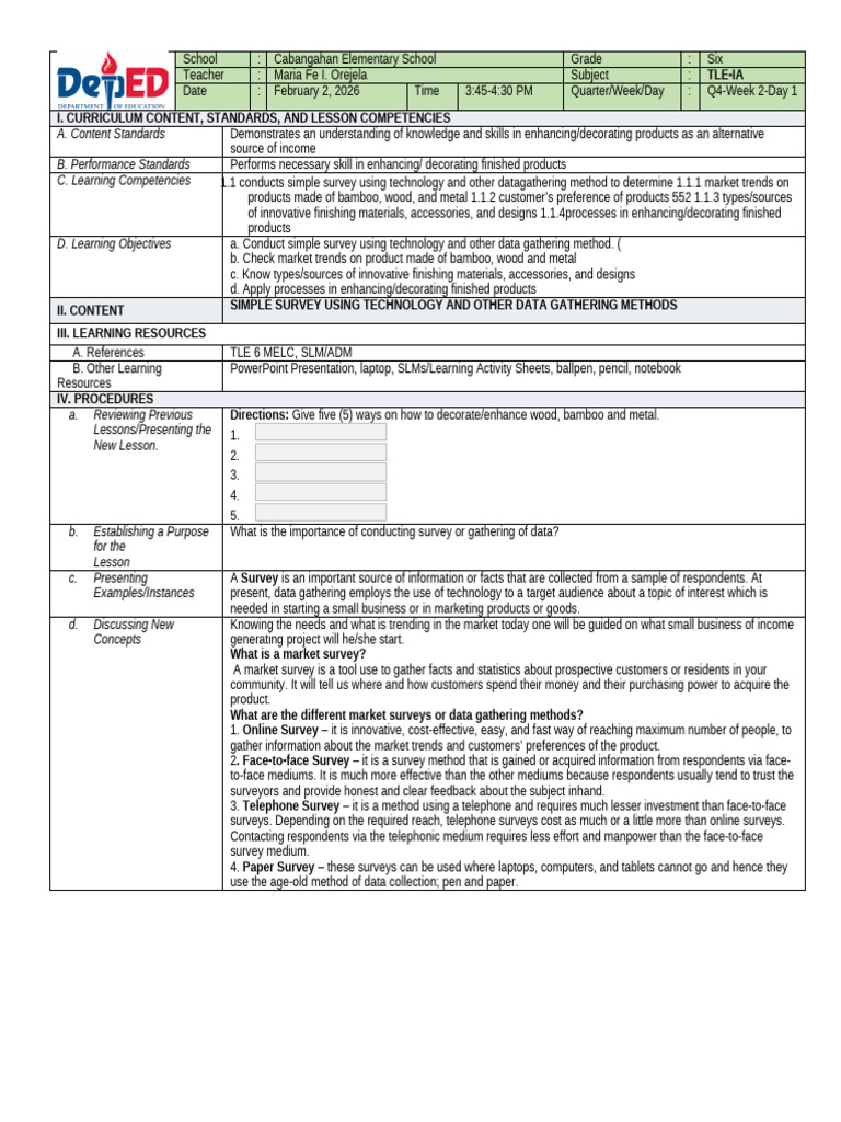 Tle | PDF | Varnish | Teachers