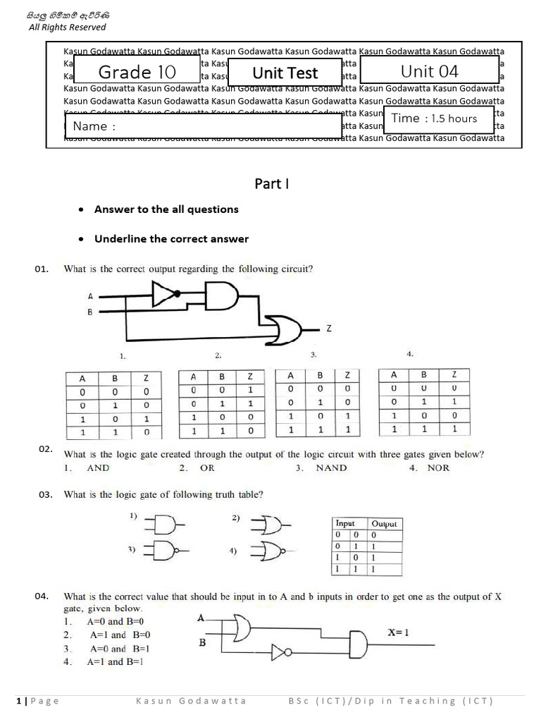 Unit Paper | PDF