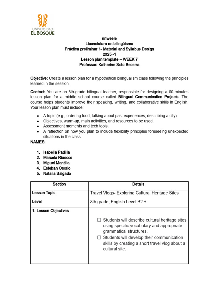 Lesson Plan Template | PDF | Lesson Plan | Human Communication