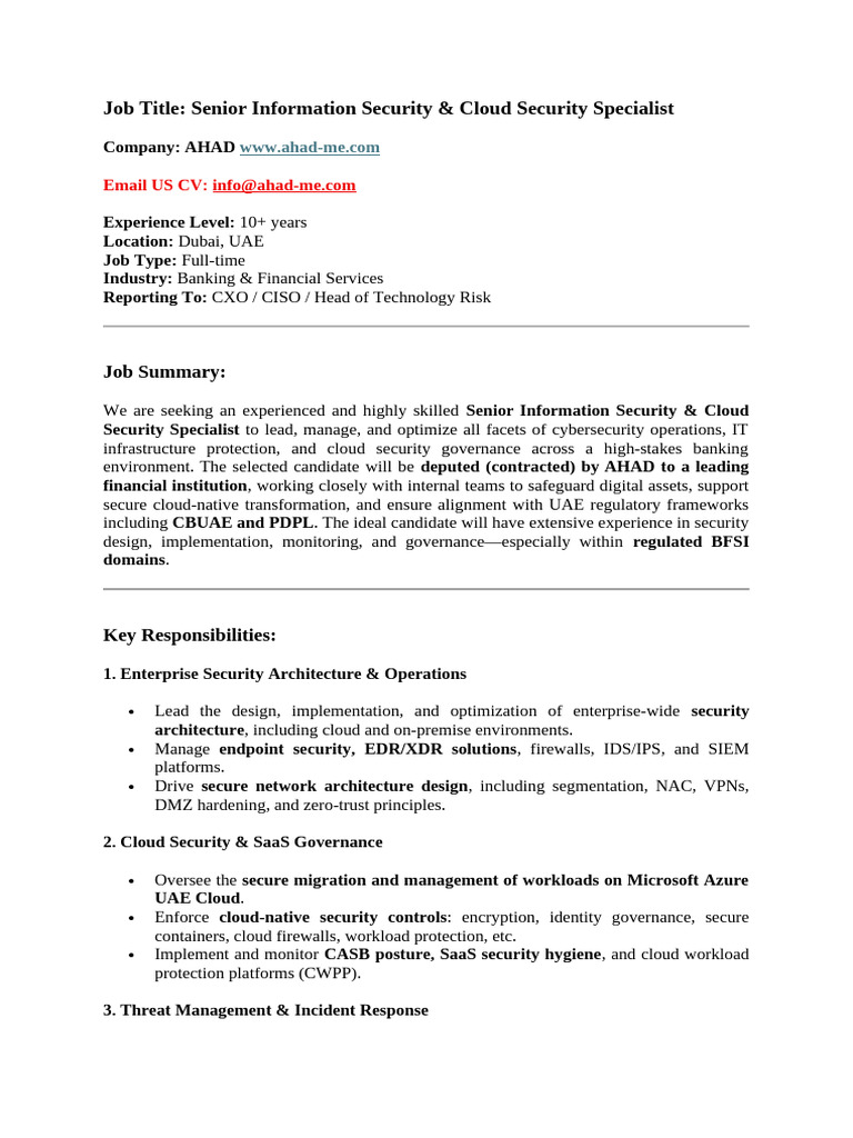 JD Senior Security Consultant | PDF | Security | Computer Security