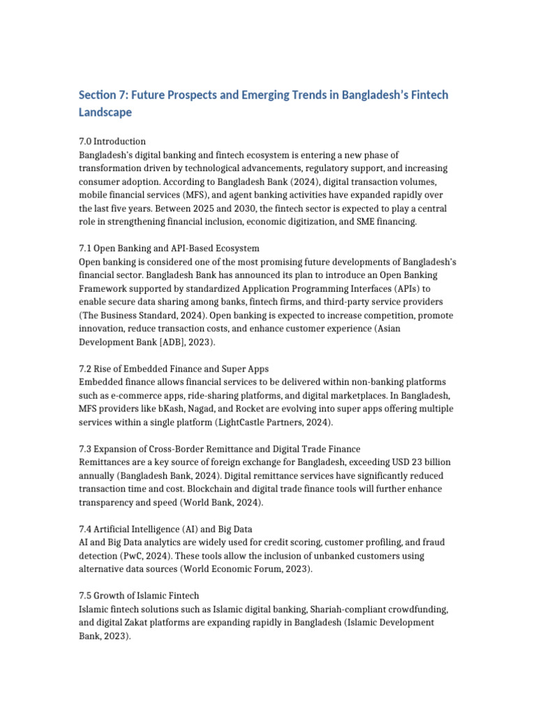 Section 7 Digital Banking Fintech Bangladesh | PDF | Financial ...