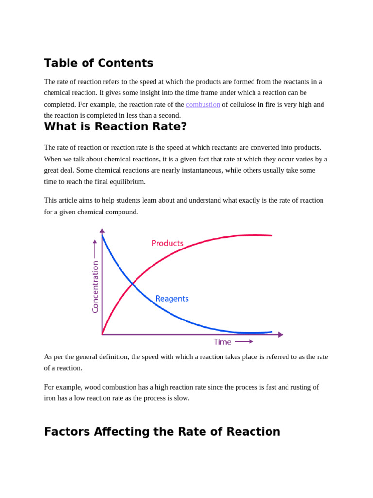 Reaction Kinetics | PDF | Reaction Rate | Chemical Reactions
