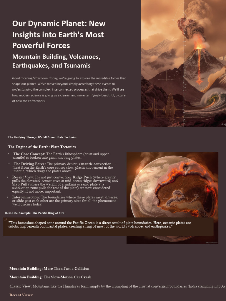 Volcanoes, Earthquakes, and Tsunamis | PDF | Plate Tectonics | Earthquakes