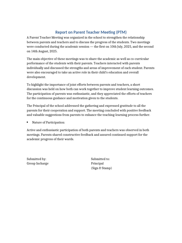 PTM Report | PDF