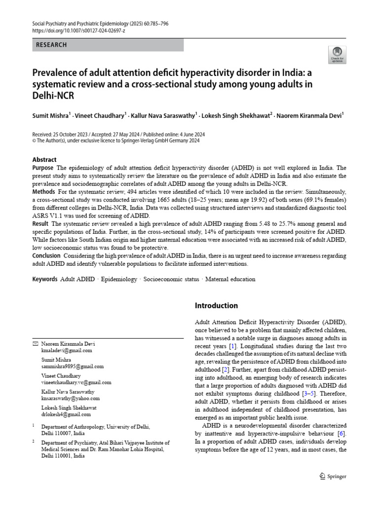 s00127 024 02697 Z | PDF | Attention Deficit Hyperactivity Disorder ...