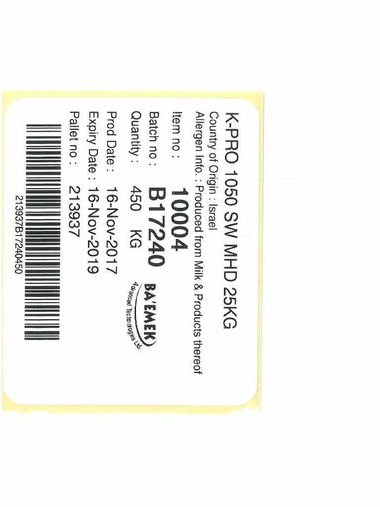 Pallet Label Example | PDF