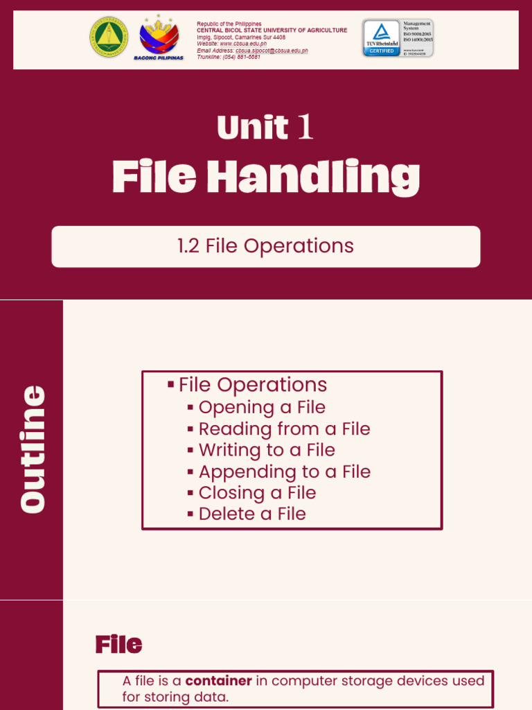 1.2 - File Operations | PDF