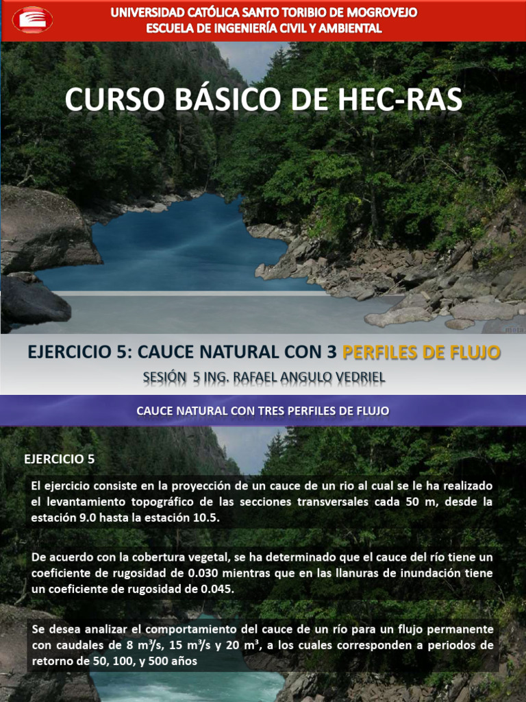 Ej5 Cauce Natural Con 3 Perfiles de Flujo | PDF | Ventana (informática ...