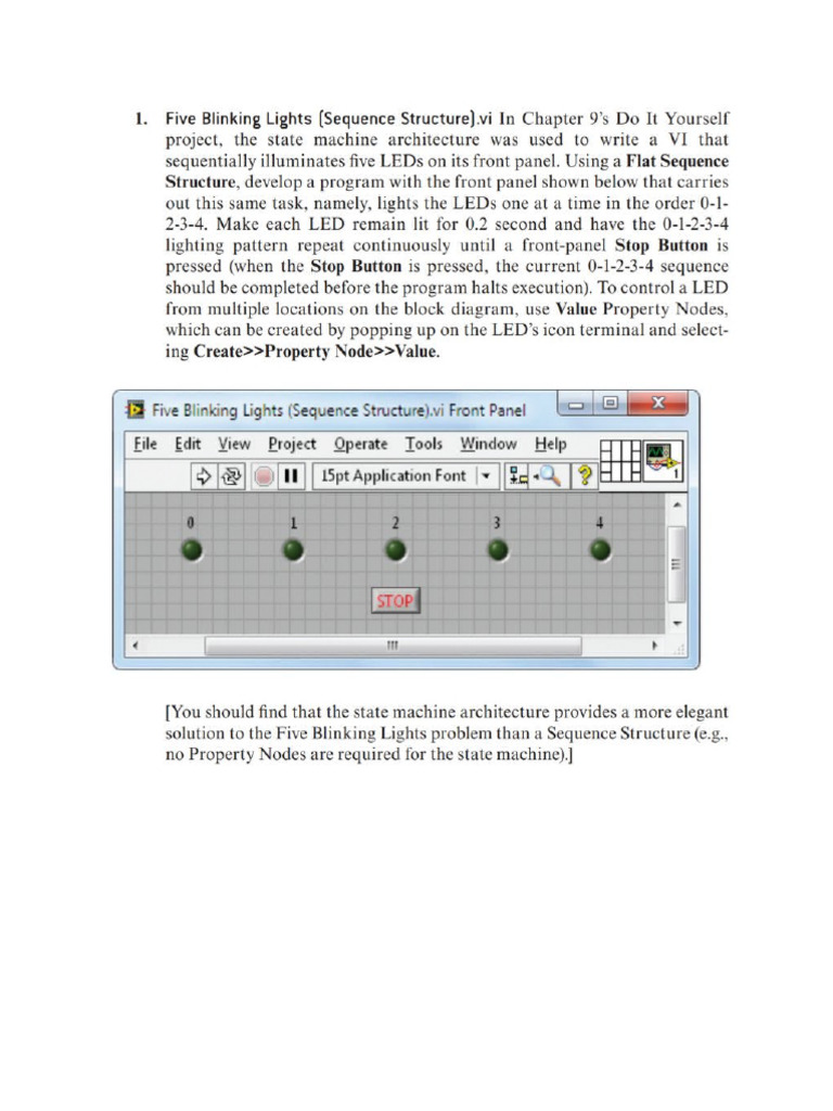 Five Blinking Lights Classwork | PDF
