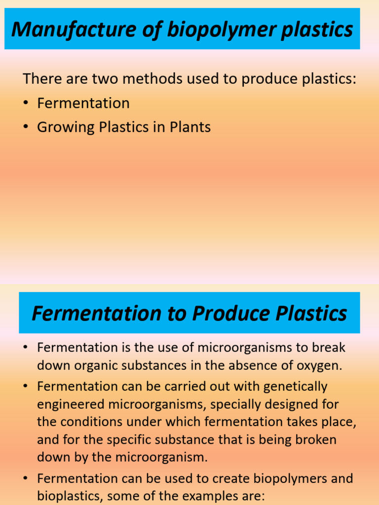 Eco Friendly POLYMERS Bioplastics 2025 26 | PDF | Polymers | Fermentation