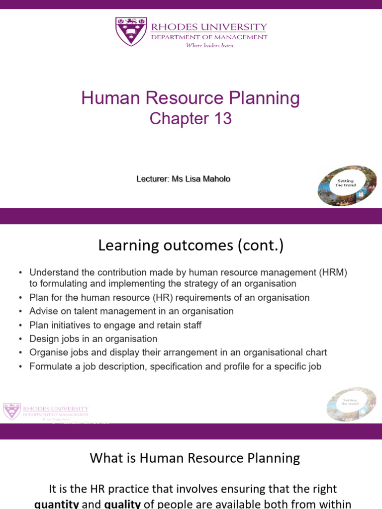 Lecture Slides - HR Planning | PDF | Human Resource Management | Talent ...