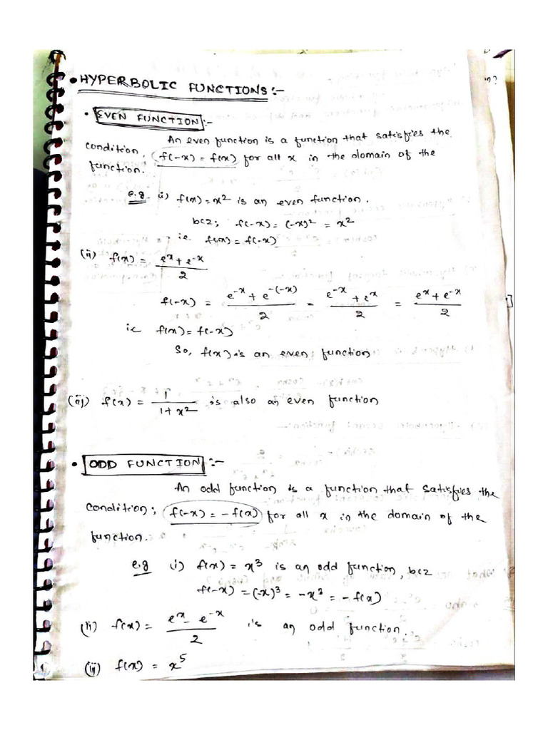 Even and Odd Function | PDF