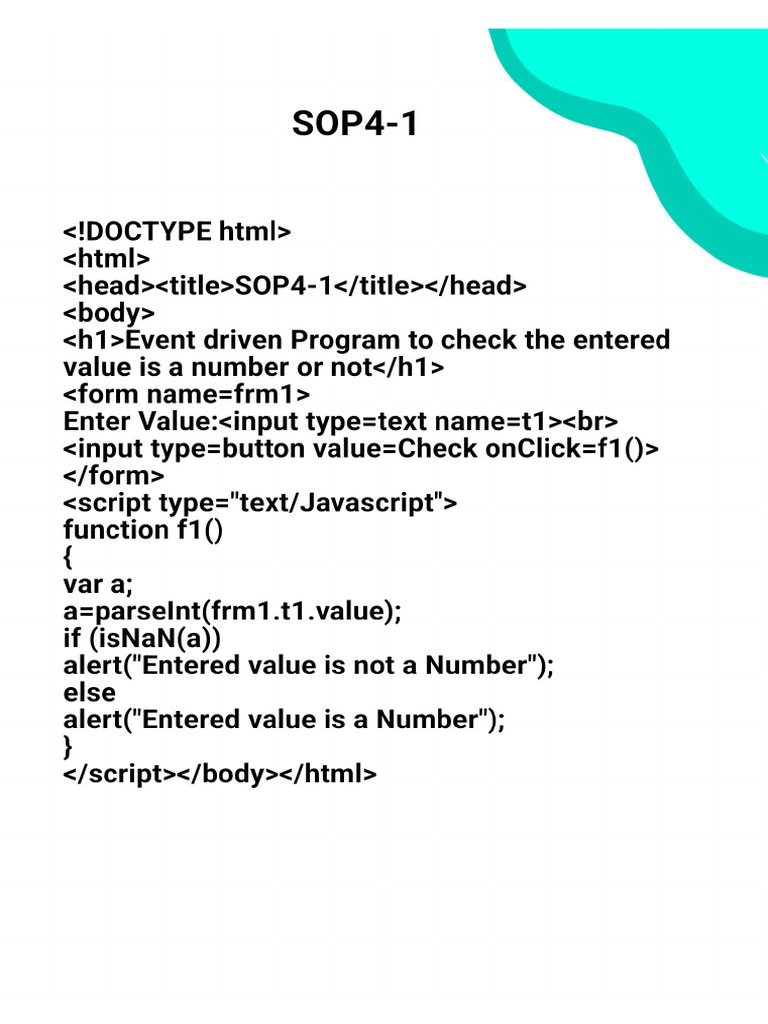 SOP4 (IT Program) | PDF