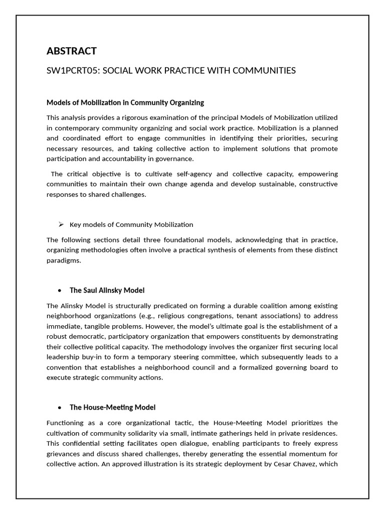 Abstract Community | PDF | Community Organizing